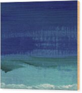 Calm Waters- Abstract Landscape Painting Wood Print