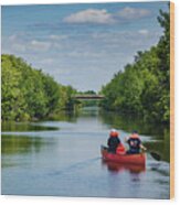Canoeing Couple - Biscayne National Park - Florida Wood Print