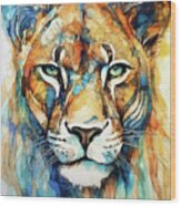 Captivating Cougar Wood Print