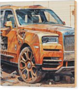 Car 2090 Rolls-royce Cullinan Wood Print