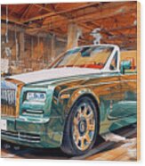 Car 2528 Rolls-royce Phantom Drophead Coupe Wood Print