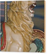 Carousel Animals Prints - Carousel Lion Wood Print