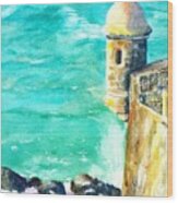 Castillo De San Cristobal Ocean Sentry Wood Print