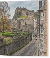 Castle Of Edinburgh Wood Print
