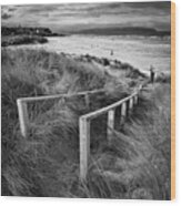 Castlerock Beach Wood Print