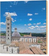 Cathedral Of Santa Maria Assunta, Siena, Tuscany Wood Print