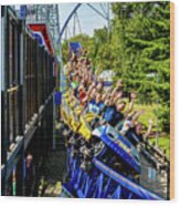 Cedar Point Millennium Force Roller Coaster 2021 Wood Print