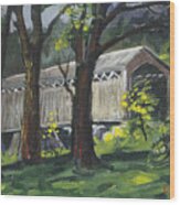 Cedarburg Covered Bridge Wood Print