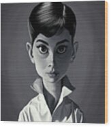 Celebrity Sunday - Audrey Hepburn Wood Print