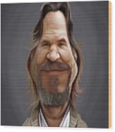 Celebrity Sunday - Jeff Bridges Wood Print