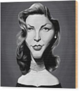 Celebrity Sunday - Lauren Bacall Wood Print