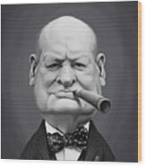 Celebrity Sunday - Winston Churchill Wood Print