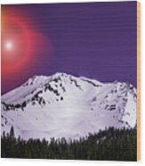 Celestial Landing Mount Shasta Wood Print