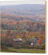 Central New York Countryside Wood Print