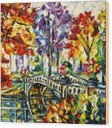 Central Park, Bow Bridge Wood Print