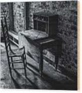 Chair And Desk Wood Print