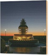 Charleston Pineapple-3 Wood Print