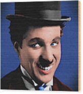 Charlie Chaplin 2 Wood Print