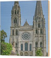 Chartres Cathedral West Facade Wood Print