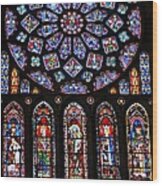 Chartres Rose Window Wood Print