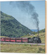 Chasing The Cumbres And Toltec Wood Print