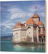 Chateau De Chillon Montreux Switzerland Wood Print