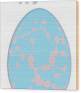 Cherry Blossom Easter Egg Wood Print