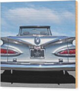 Chevrolet Impala 1959 Shining In The Light Wood Print