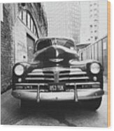 Chevrolet Time Travel - Black And White Wood Print