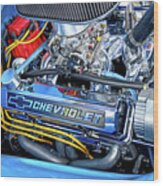 Chevrolet Valve Cover Blues Wood Print