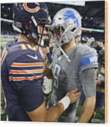 Chicago Bears V detroit Lions Wood Print