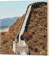 China 10 Mkm2 Collection - Great Wall Of China In Autumn Wood Print