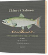 Chinook Salmon Oncorhynchus Tshawytscha Wood Print