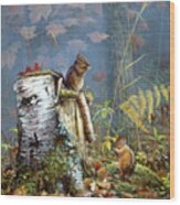 Chipmunks Wood Print