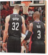 Chris Paul And Blake Griffin Wood Print