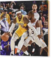 Chris Paul And Carmelo Anthony Wood Print