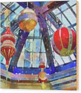 Christmas Globes, Bellagio, Las Vegas Wood Print