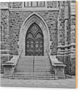 Church Of Saint Mary Yale Bw Wood Print