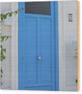 Cinisi Door In Blue Wood Print