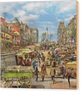 City - Montreal, Ca - Jacques Cartier Square 1900 Wood Print