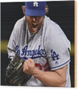 Clayton Kershaw And Nick Ahmed Wood Print