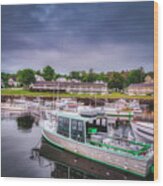 Cloud Covered In Perkins Cove Wood Print