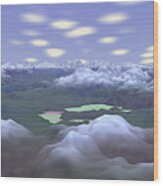 Cloud Mountains 3 Wood Print