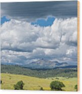 Clouds Build Over Landscape Of Chama New Mexico Wood Print