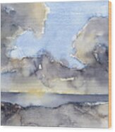 Clouds Over The Sea 3 Wood Print