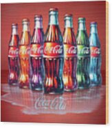 Coca-cola In Living Colors Wood Print