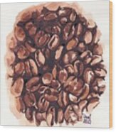 Cofee Beans Wood Print