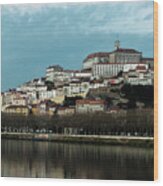 Coimbra City River View Wood Print