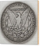 Coin Collecting - 1887 Morgan Dollar Eagle Side Wood Print