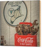 Cola Cooler Of Wrenches Wood Print